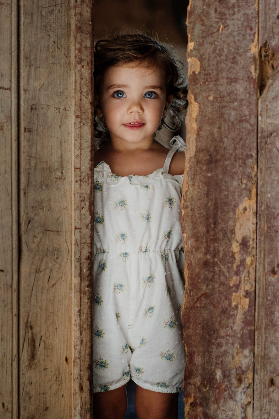 Wedoble "Lettie" Soft Blue Floral Playsuit - Millie and John