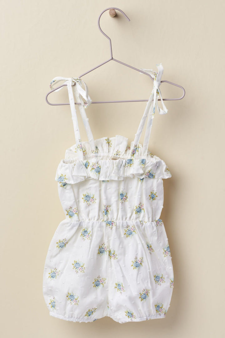 Wedoble "Lettie" Soft Blue Floral Playsuit - Millie and John