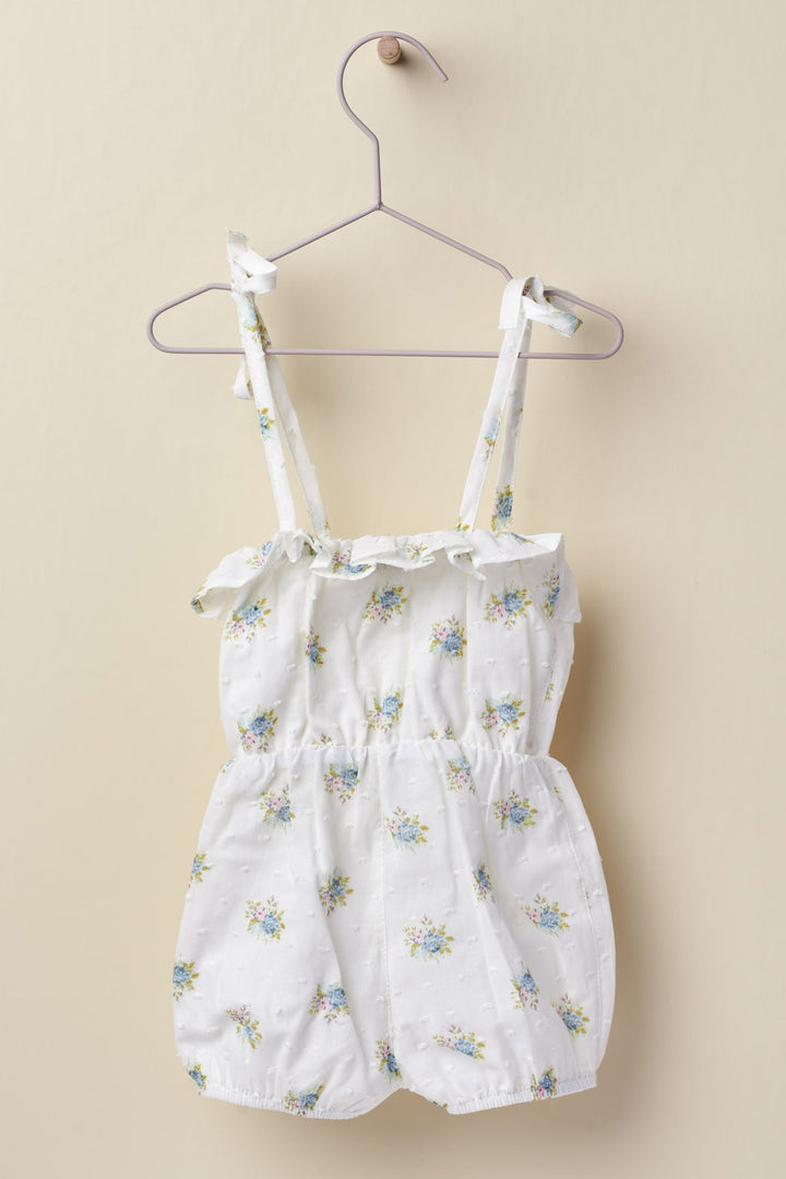 Wedoble "Lettie" Soft Blue Floral Playsuit - Millie and John