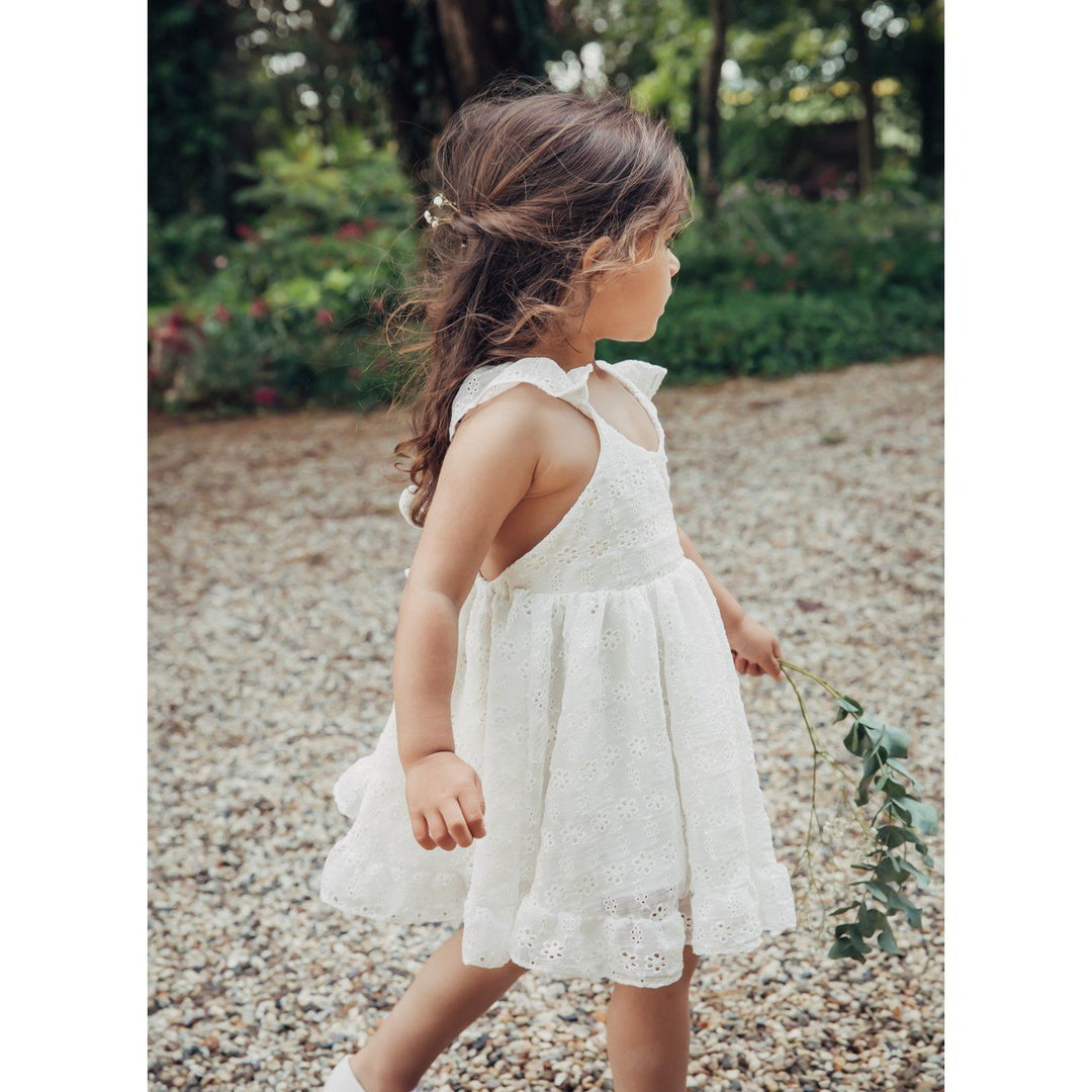 Wish + Wonder "Hermione" Silk Daisy Broderie Dress - Millie and John