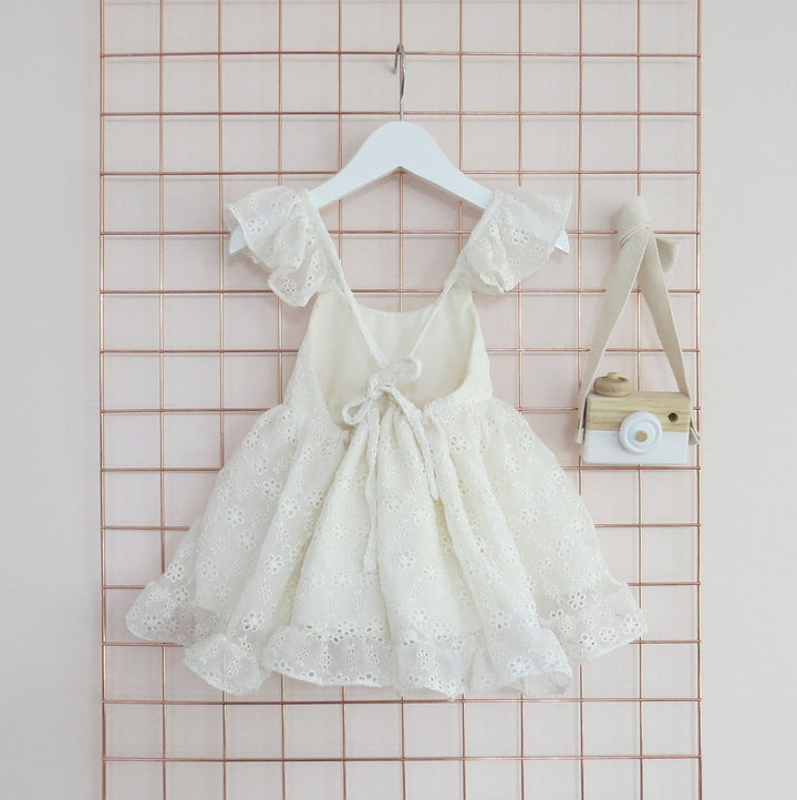 Wish + Wonder "Hermione" Silk Daisy Broderie Dress - Millie and John